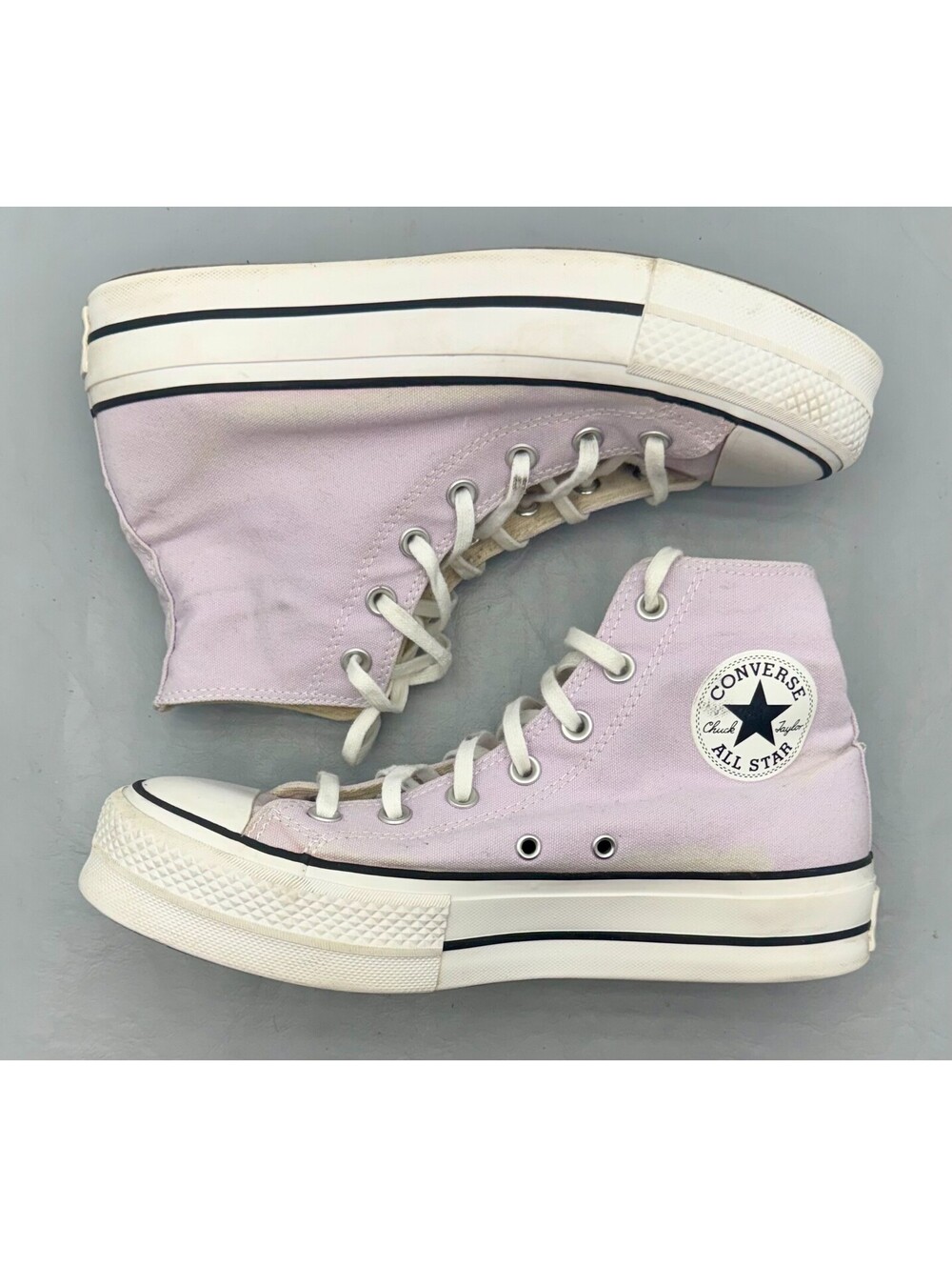 CONVERSE CHUCK TAYLOR ALL STAR HI PLATFORM SNEAKER PALE AMETHYST SIZE 9 AMAZING
